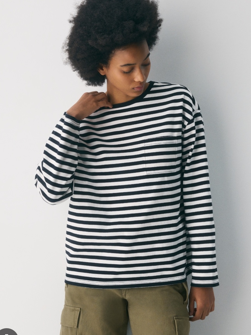 Aritzia Fletch striped Long Sleeve